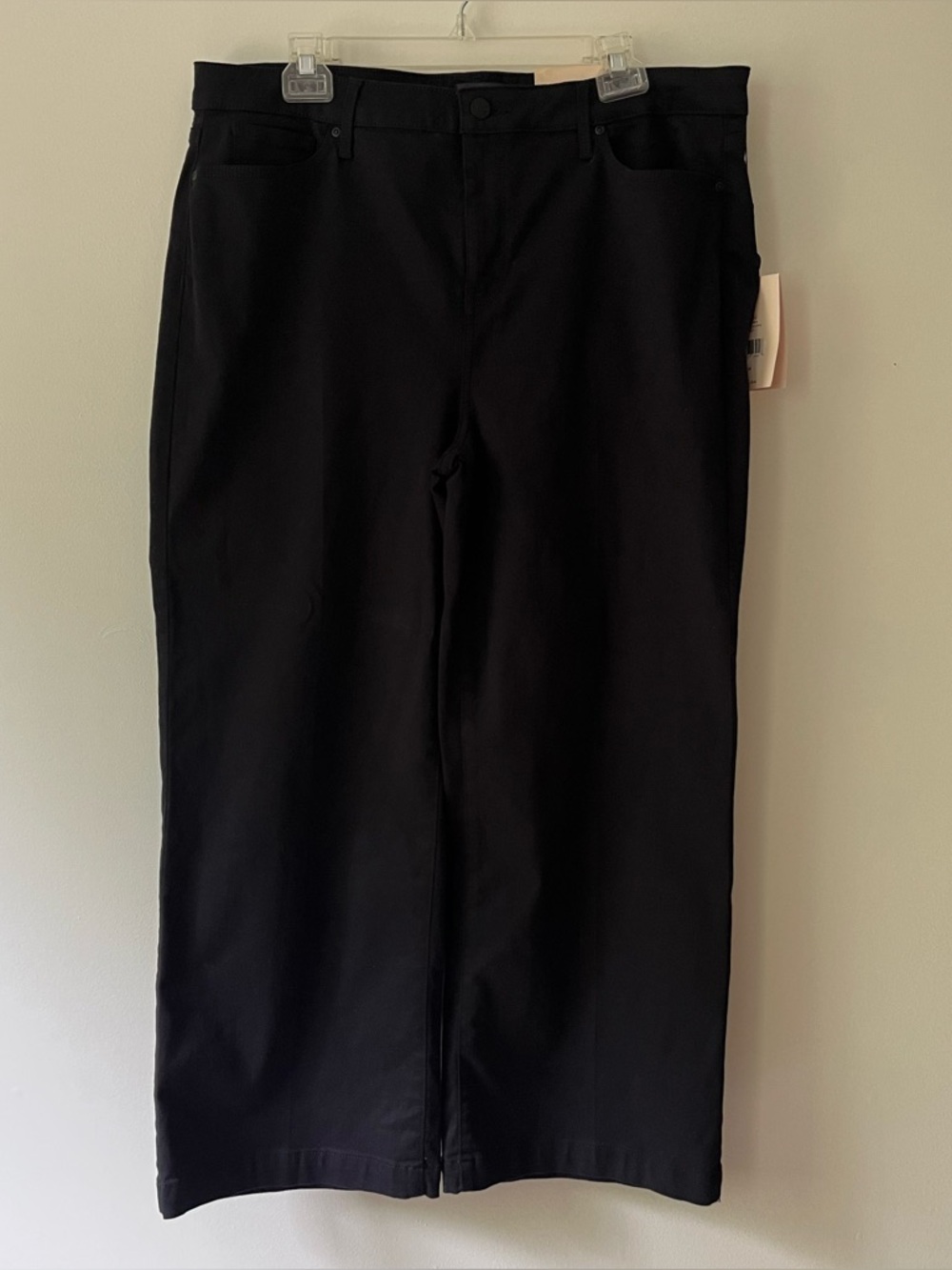 NYDJ Straight Leg Ankle Jeans 16 Black Lift Tuck Classic Stretch NEW